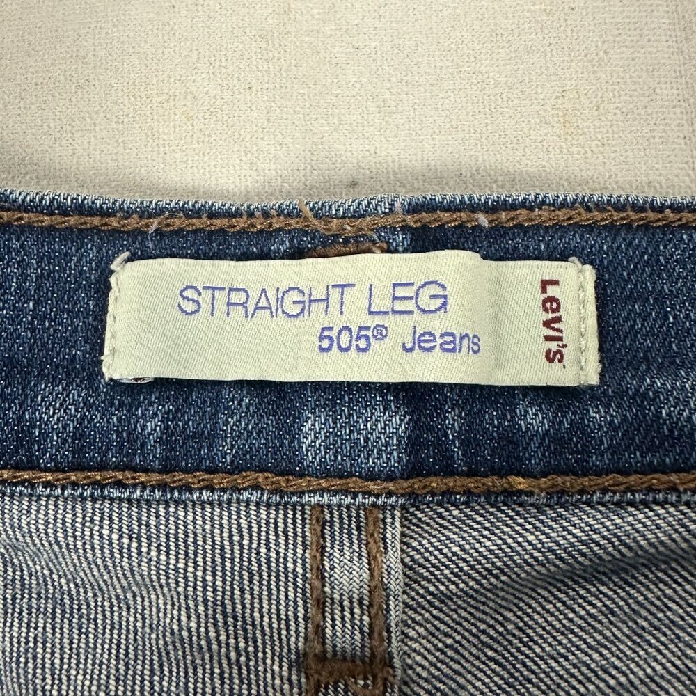 Levi's 505 Straight Leg Jeans Womens Blue Size 10 - Picture 6 of 9